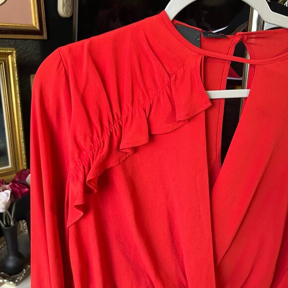 NWT Pinko Silk Ruffle Blouse - Picture 2 of 15